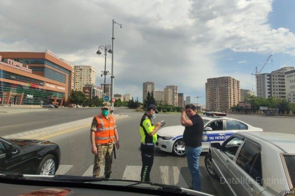 BDYPİ: Yollarda karantin qaydalarını pozan sürücülər saxlanılır