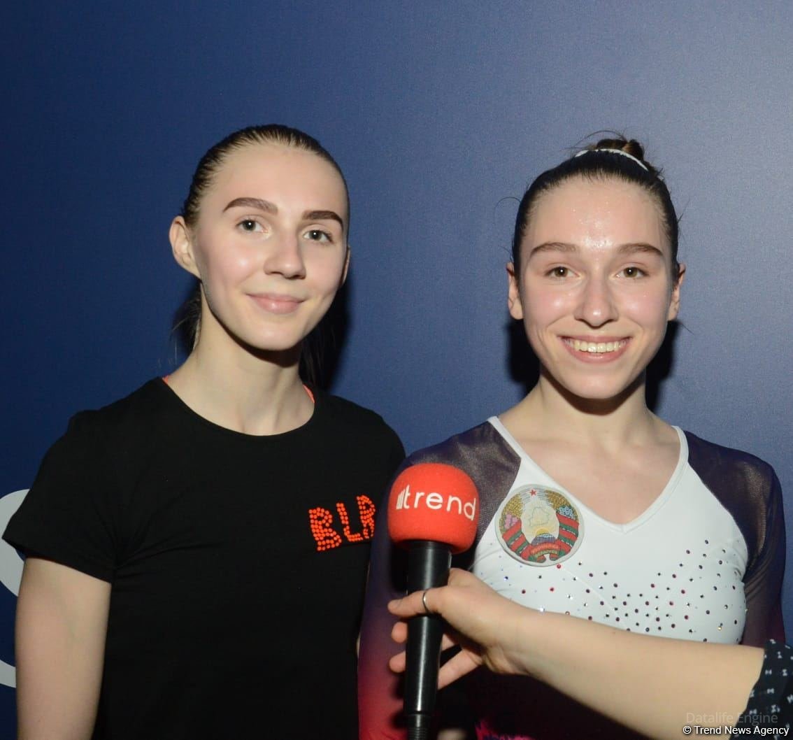 Bakıda Milli Gimnastika Arenasının zalı inanılmaz dərəcədə gözəldir - Belarus idmançıları