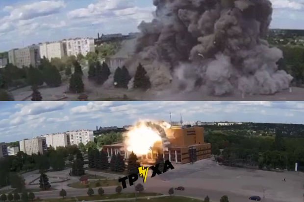 Rusiya Xarkovda Mədəniyyət evini bombalayıb: Biri uşaq olmaqla 7 nəfər yaralanıb