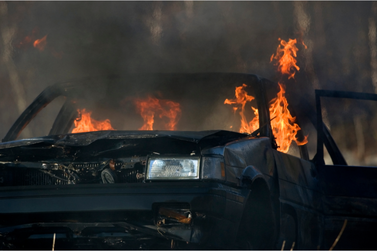 Tovuzda avtoservis yandı – avtomobillərlə birgə