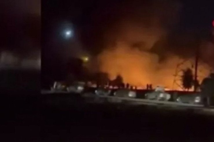 Yanacaq tankeri partladı, 13 nəfər yaralandı